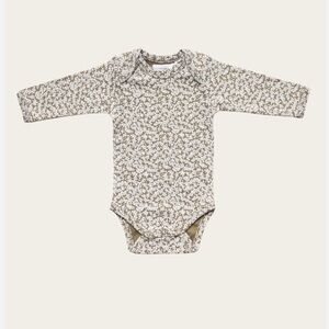JAMIE KAY Organic Cotton Floral Long Sleeve Baby Onesie - Size: 1-yr. - Like New